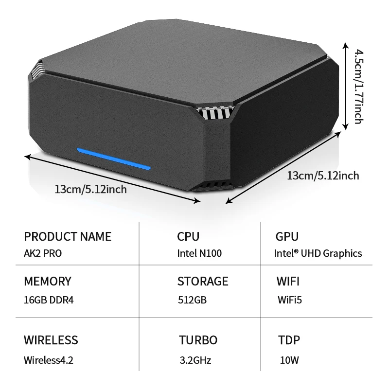 FIREBAT AK2 PLUS Mini PC Gamer Intel N100 CPU Windows 11 Mini PC 