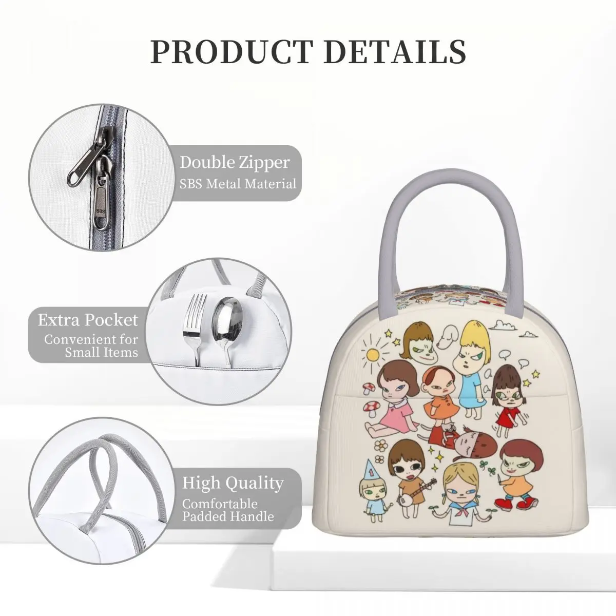 Insulated Lunch Bags Yoshimoto Nara Accessories Lunch Container Thermal Cooler Bento Box For Travel