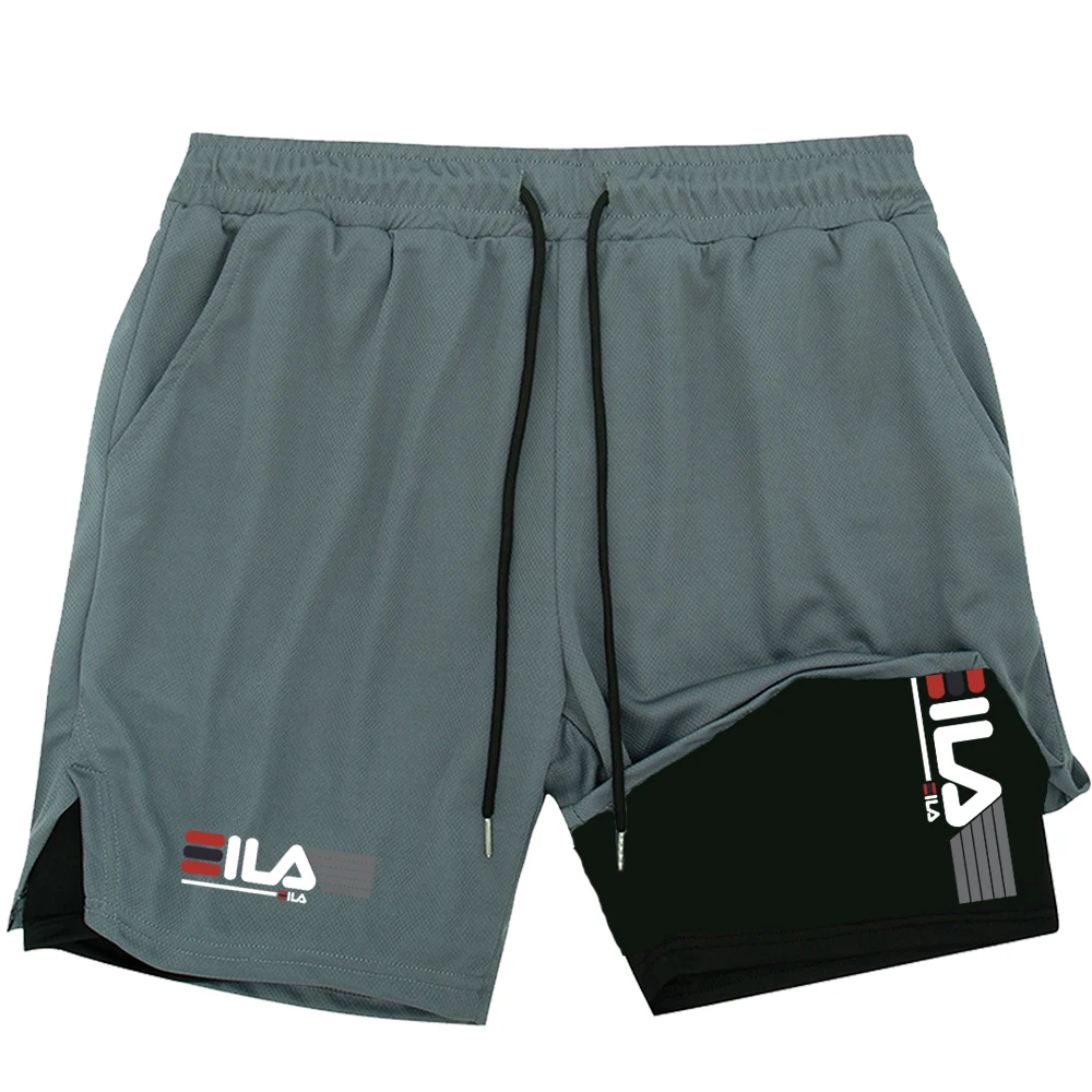 Men Running Shorts sports shorts sport shorts jogging shorts running shorts 2 In 1 Double-deck Sport Shorts Sportswear Gym Fitness Short Pants Training Jogging Bottom Men's Clothing