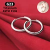 G23 Titanium Hoop Earrings Post Lightweight Dangle for Women Men Cartilage Piercing Hypoallergenic  Body Jewellery 8-12mm 3