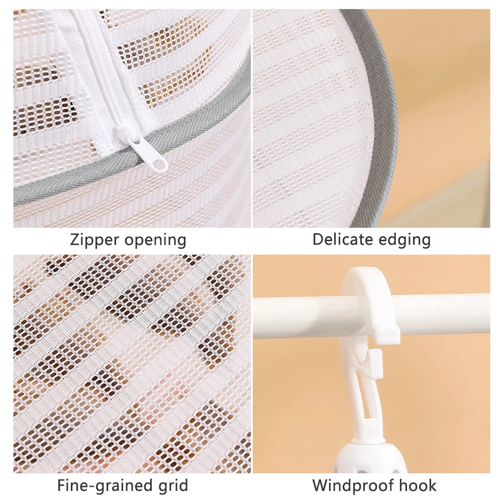 4 Layer Hanging Dry Net Folding Anti-Fly Windproof Hook for Flowers Buds Plants Organizer Drying for Fish/Vegetables/Fruit/Herbs 6