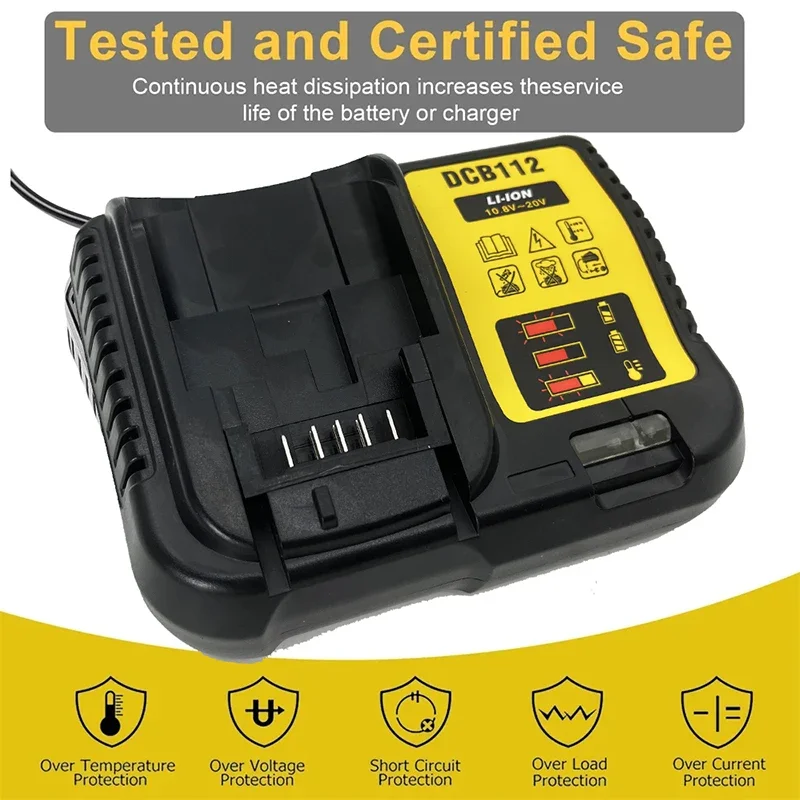Original Charger For DCB200 Dewalt 10.8V 12V 14.4V 18V 20V DCB206 DCB205 DCB204 DCB203 DCB120 DCB107 DCB115 DCB105 charger adapter battery charger power supply adapter battery charger adapter