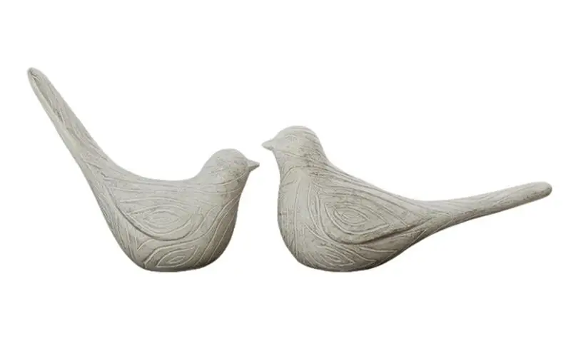 

2pcs Small Bird Figurines Colorful Fly Bird Sparrow Small Statue Children Decoration Ornament for Yard Lawn decorative Birds