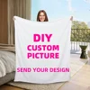 Your Picture Blanket Cover Coral Fleece Plush Customized DIY Print on Demand Dropshipping Warm Throw Blankets for Bed Bedspread 1