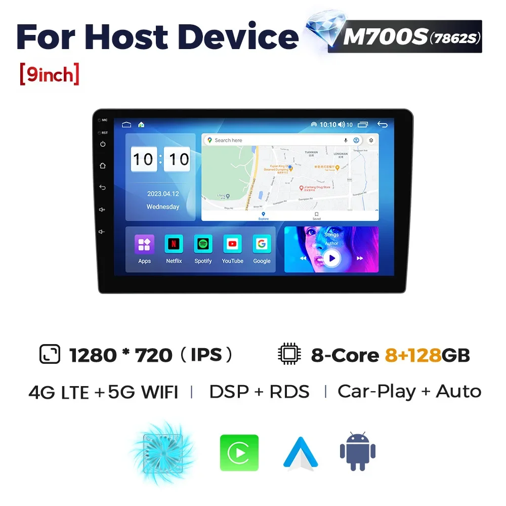 Mekede-ユニバーサルカーメディアプレーヤー、7インチ、9インチ、10