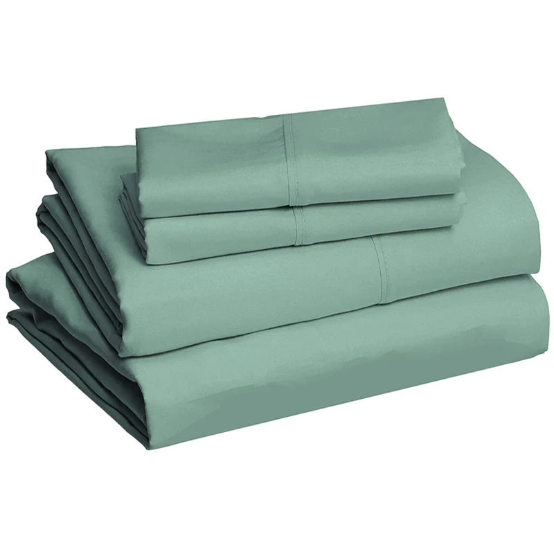 

High-End Egyptian Cotton Bed Sheet Set Solid Color 4/6pcs Bedding Sets Luxury Fitted Sheet Flat Sheet Pillowcase for Home Hotel