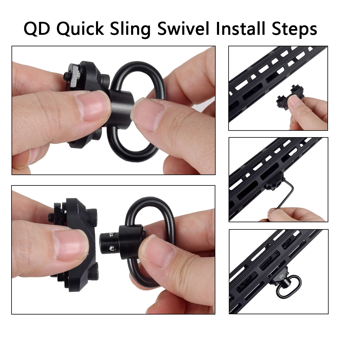 Tactical Metal BCM QD Sling Stud Mount Adapter Fit M-LOK Keymod Mount Base Swivel Strap Buckle Quick Release Button Accessories,sling swivel adapter,sling swivel mount,tactical sling adapter,sling adapter,sling attachment adapter