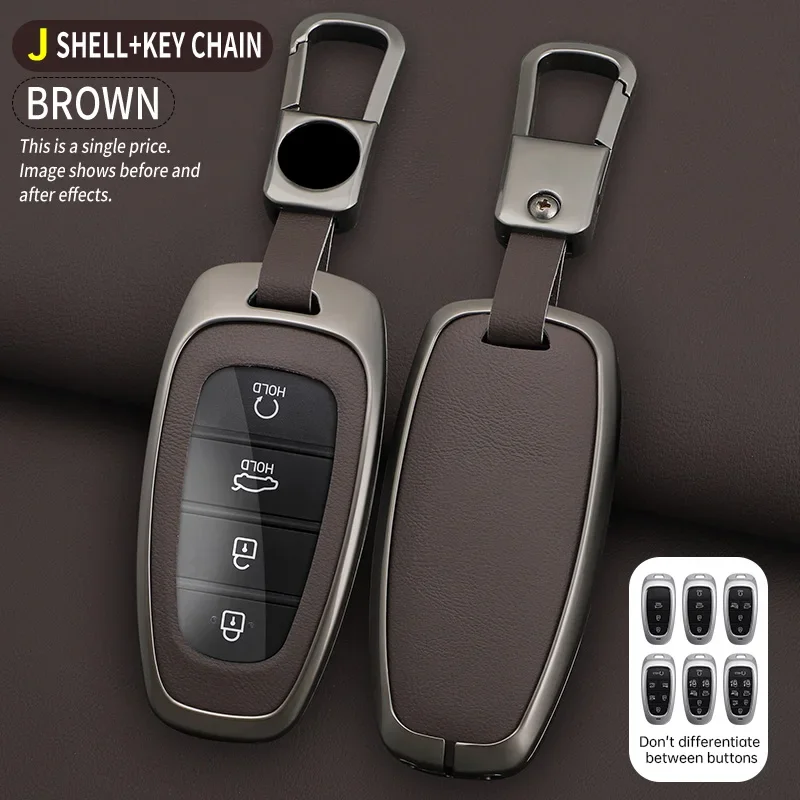 Car Zinc Alloykey Case Holder Cover Per Hyundai Sonata Selioniq 5 Nexo Tucson Sonata Grandeur Sonata Ix35 Ix45 Solaris I30 I40