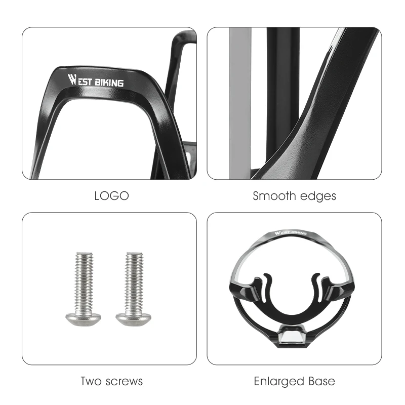 WEST BIKING Ultralight Bike Bottle Cage PC Bicycle Bottle Holder Mountain Folding Bike Cage Bracket Frame Mounting Parts