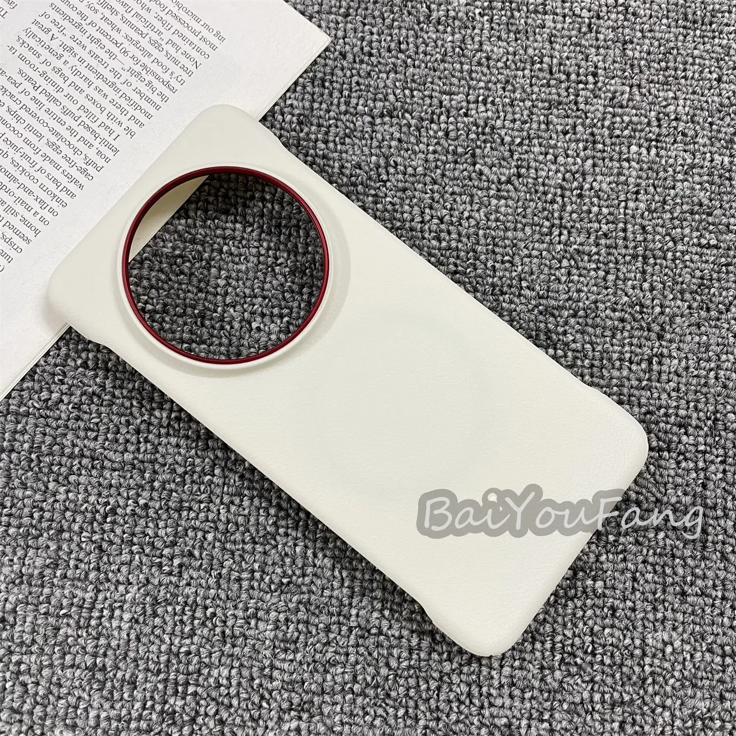Ultra-sleek Magnetic Leather Phone Case with Wireless Charging Capability