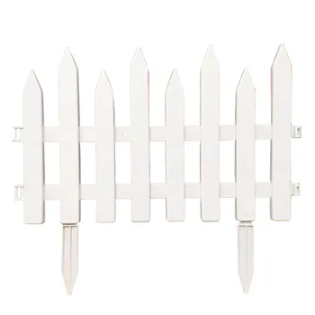 50*30cm Garden Fence White Plastic Border Decoration Plant Flower Protect Garden Fence For Yard Lawn Driveway Christmas Tree 6