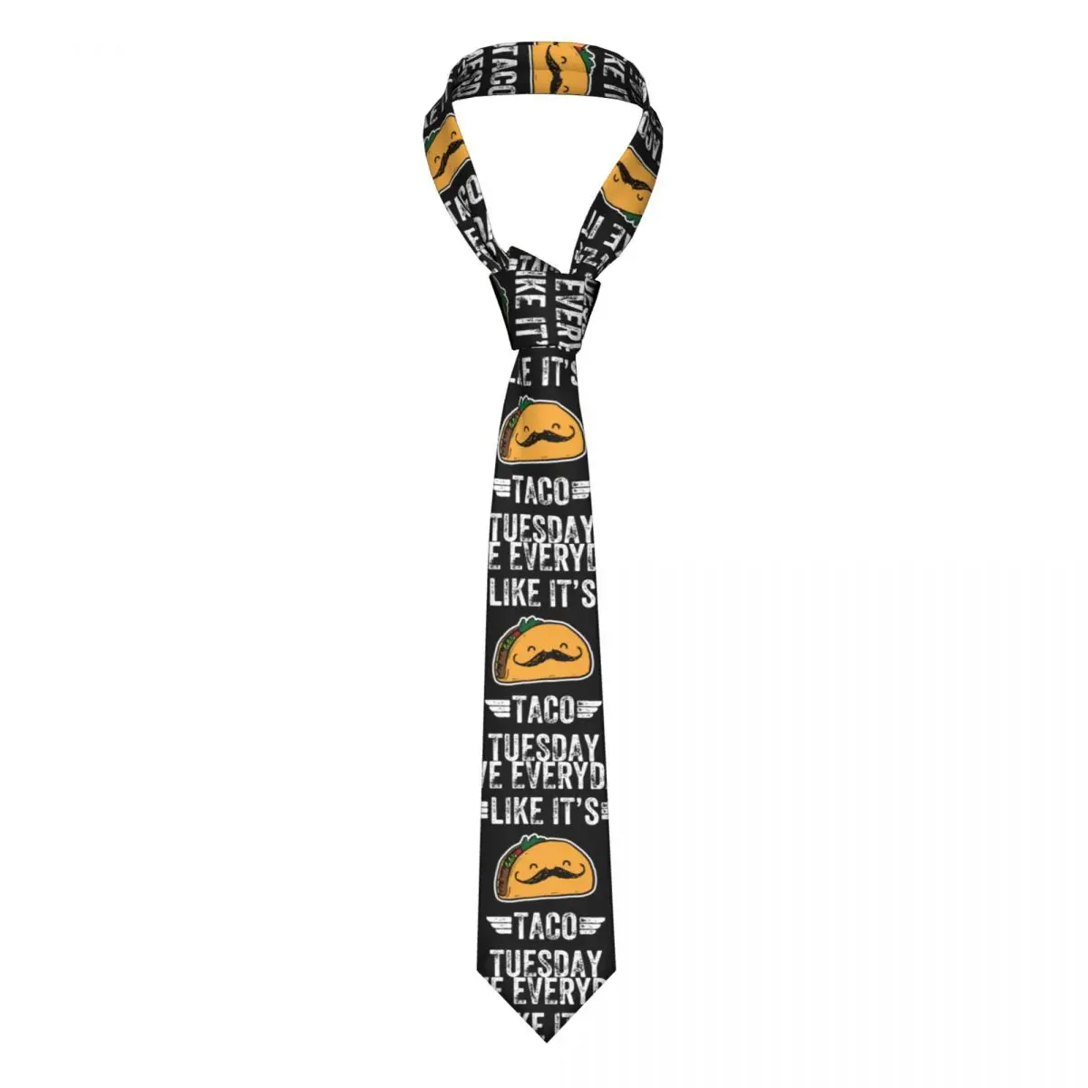 

Live Everyday Like It's Taco Neckties Men Women Skinny Polyester 8 cm Wide Tacos Neck Ties for Men Accessories Cravat Business