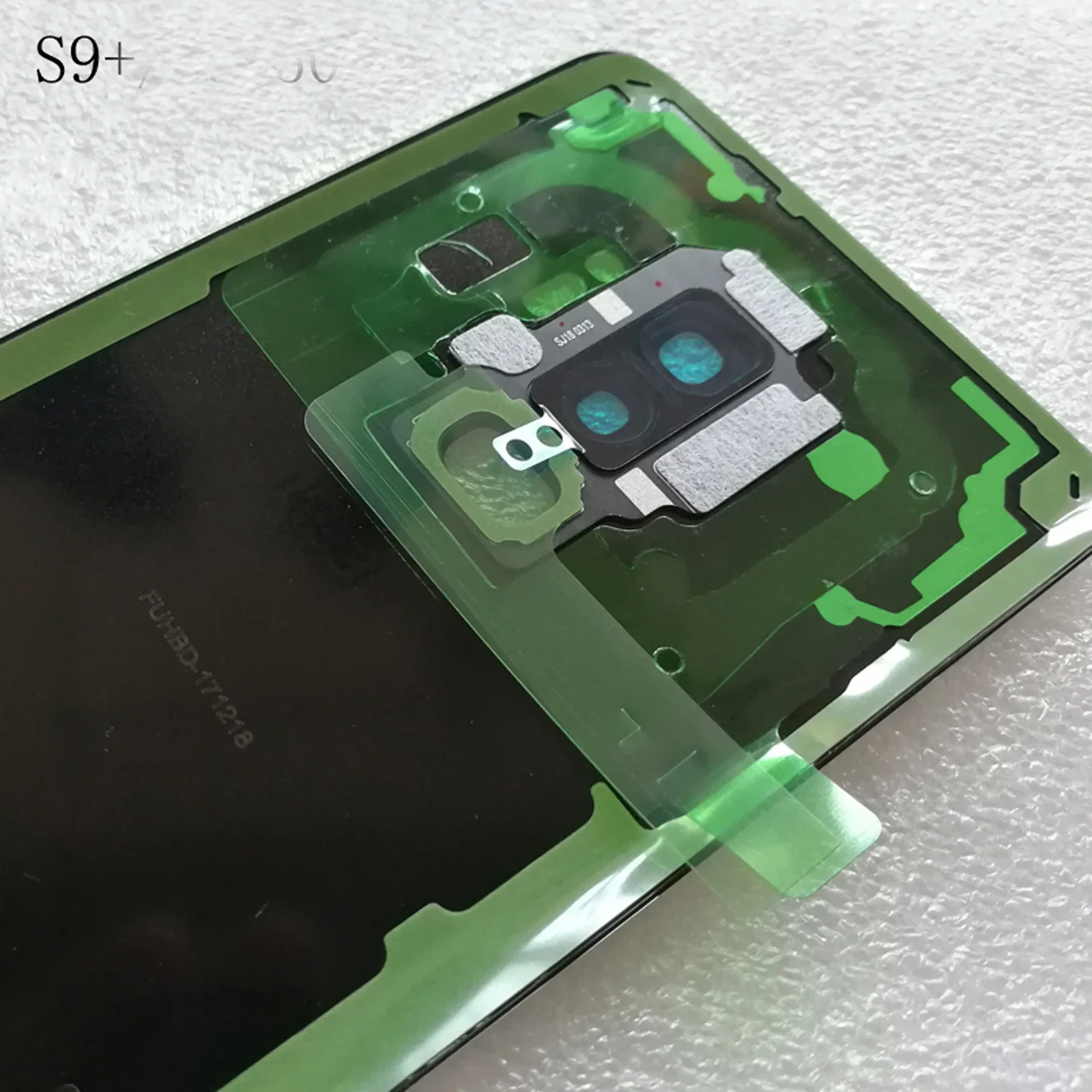 삼성 갤럭시 S9+/ S9 플러스 G965F G965U G965W용 유리 후면 배터리 커버 +렌즈 캡