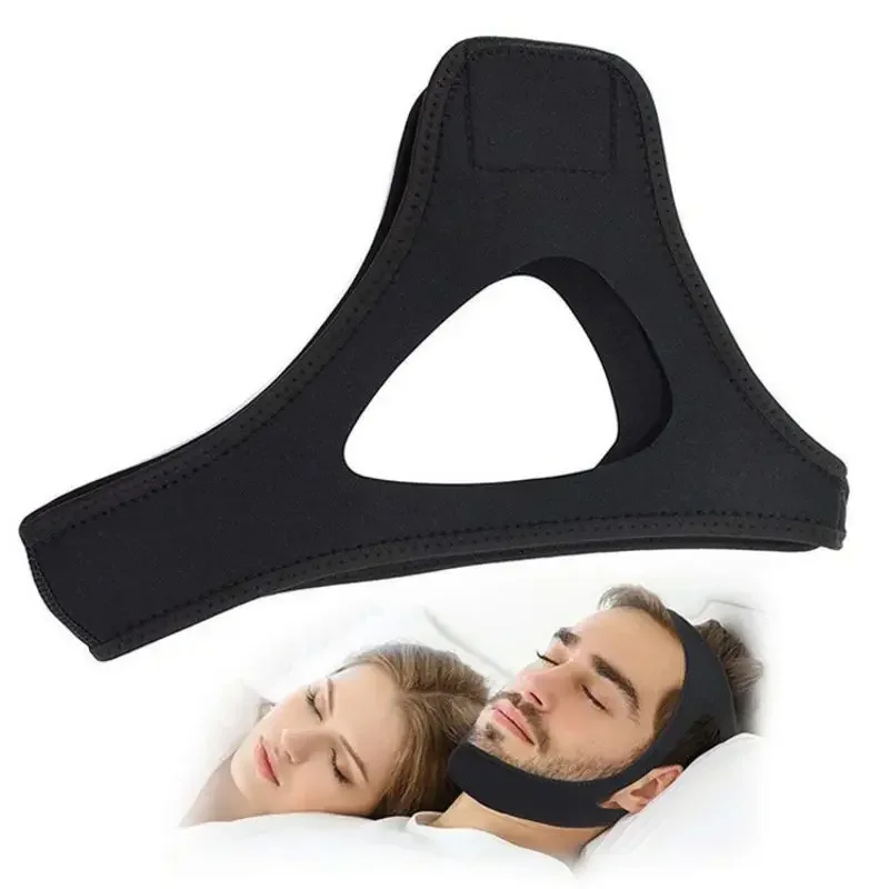 Anti-Sweat Black Gear with Anti-Snoring Mouth Breathing Correction Strap for Enhanced Sleep Support People's