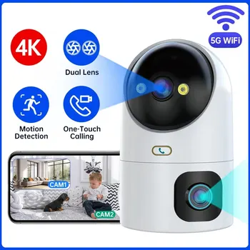 JOOAN 4K PTZ IP Camera 10X Zoom Dual Lens Auto Tracking WiFi CCTV
