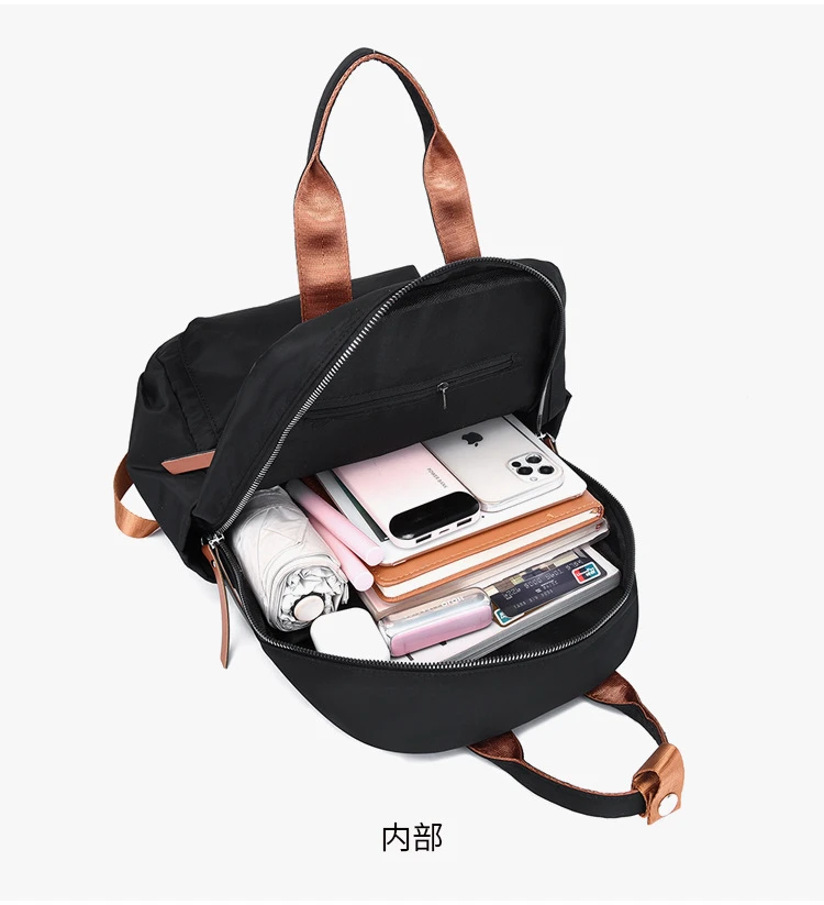 Nylon Women's Backpack Solid Color Women's Bag 2022 Trend School Backpacks for Women Backpack for Girls Anti-Theft Backpack