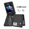 XGODY S200 Mini Smartphones Pocket 2G Dual SIM 2.4 inch Bluetooth Small Mobile Phone 1300mAh Battery Large Button Flip Foldable