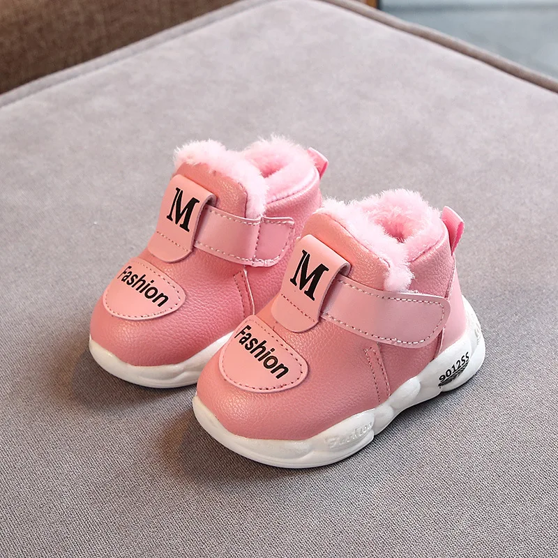 New Kids Baby Girl Boy Shoes Soft Non-slip Infant First Walkers Winter Warm Plush Baby Sneakers Toddler Shoes for Kids casual shoes