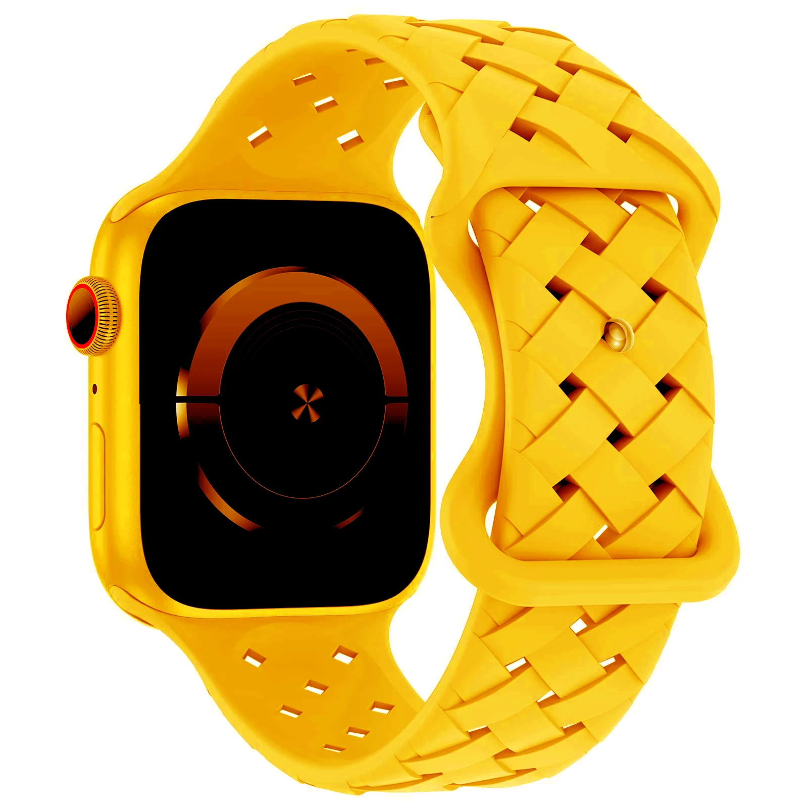 Breathable Sport Braided Silicone Watch Strap - Stylish and Comfortable Accessory
