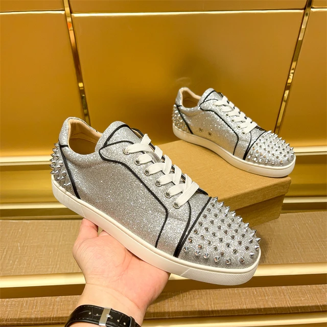 Luxury Fashion Christian-Louboutin-Louis-Vuitton Men Rivet Red Bottom Shoes  Factory - China Shoes and Sneaker price