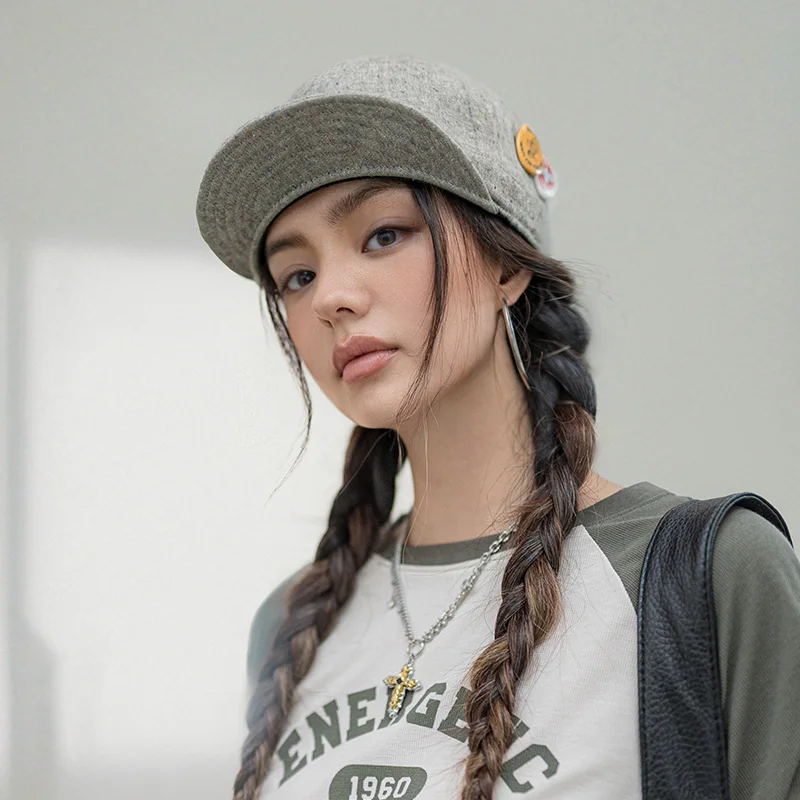 Summer Short Brim Vintage Baseball Cap Adjustable Unstructured W 並行輸入品 Andoalph Short Brim Baseball Cap