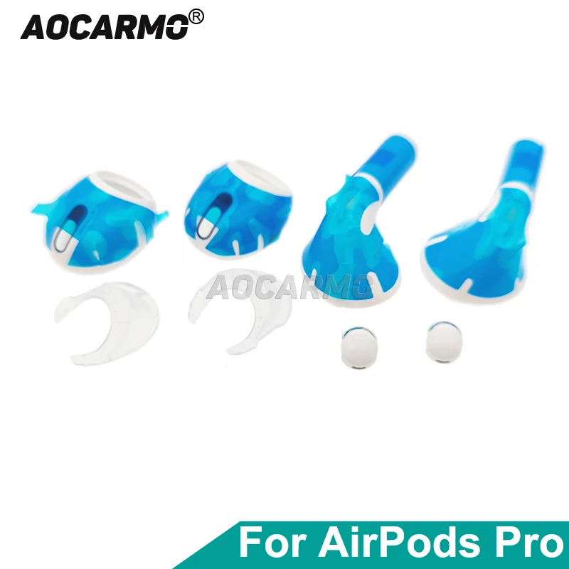 Aocarmo For Apple AirPods Pro Earphone Housing Full Set Case Cover Shell Repair Replacement Part