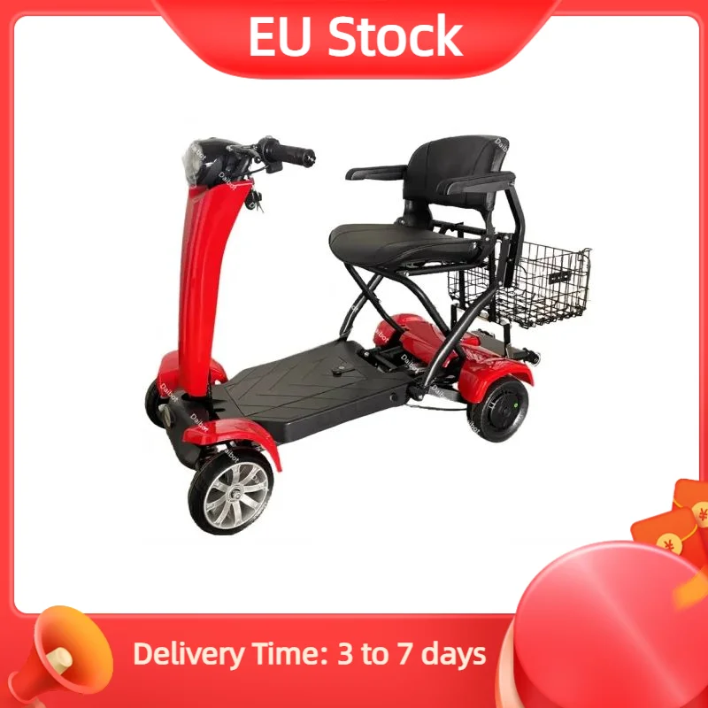 Automatic Folding Mobility Scooters For Seniors Lightweight 36V 4 Wheel Double Motor Electric Scooter With Seat For Adults