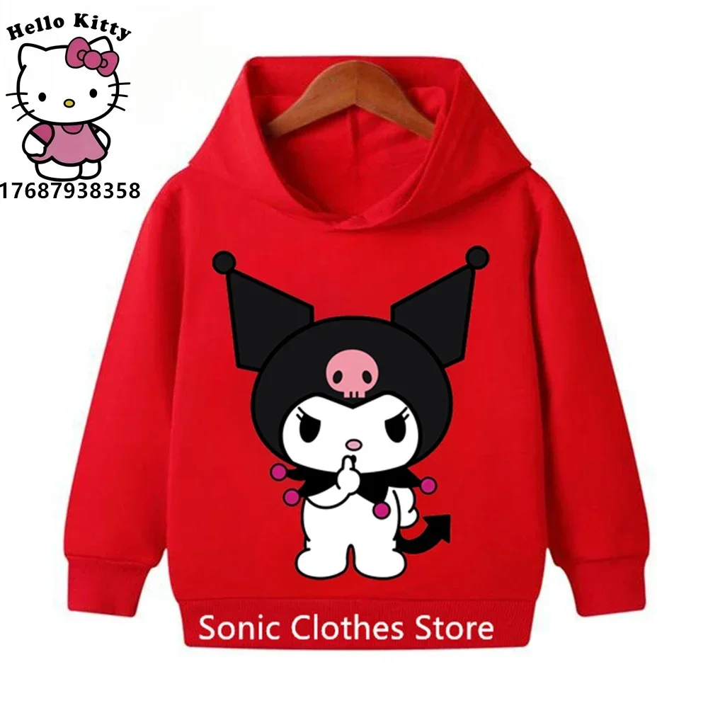 thumbnail image 1 of Sudaderas con capucha de manga larga para niñas y niños de 3 a 14 años, con dibujos animados, informales, 2024, 1 of 5