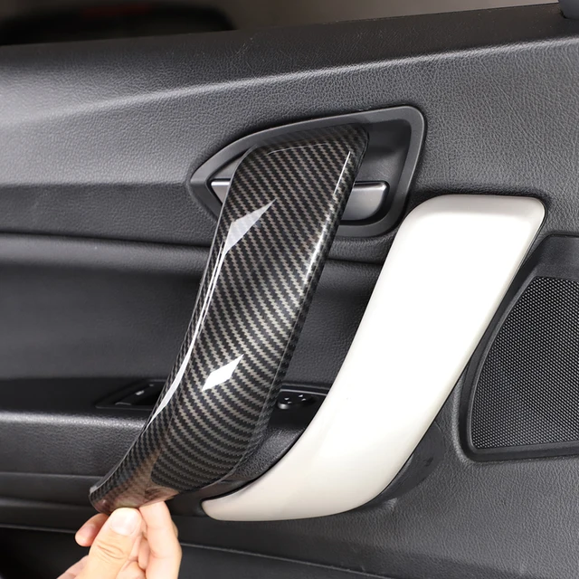 ABS Carbon Fiber Car Interior Door Pull Handle Cover Trim For BMW 1 2 Series F20 F21 F22 F23 2012-2018 Auto Accessories 1