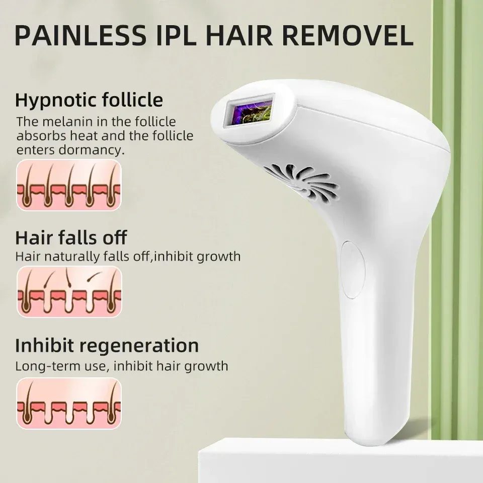 Professional Permanent Laser Epilator LCD Display IPL Hair Removal Machine Photoepilator Painless 900000 Flash For Women
