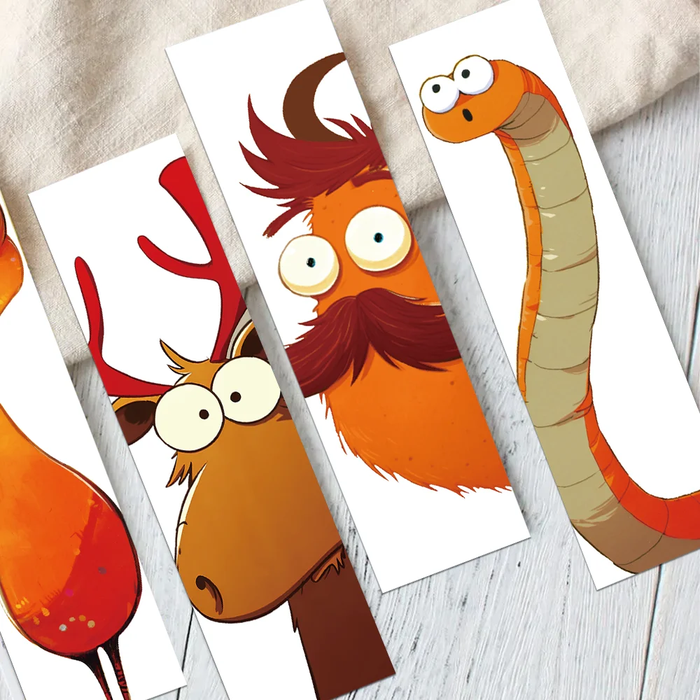 30pcs funny animal bookmarks cartoon reading pages book labeling decoration students creative gifts DIY page labeling bookmarks animal bookmark bookmarks stationery supplies