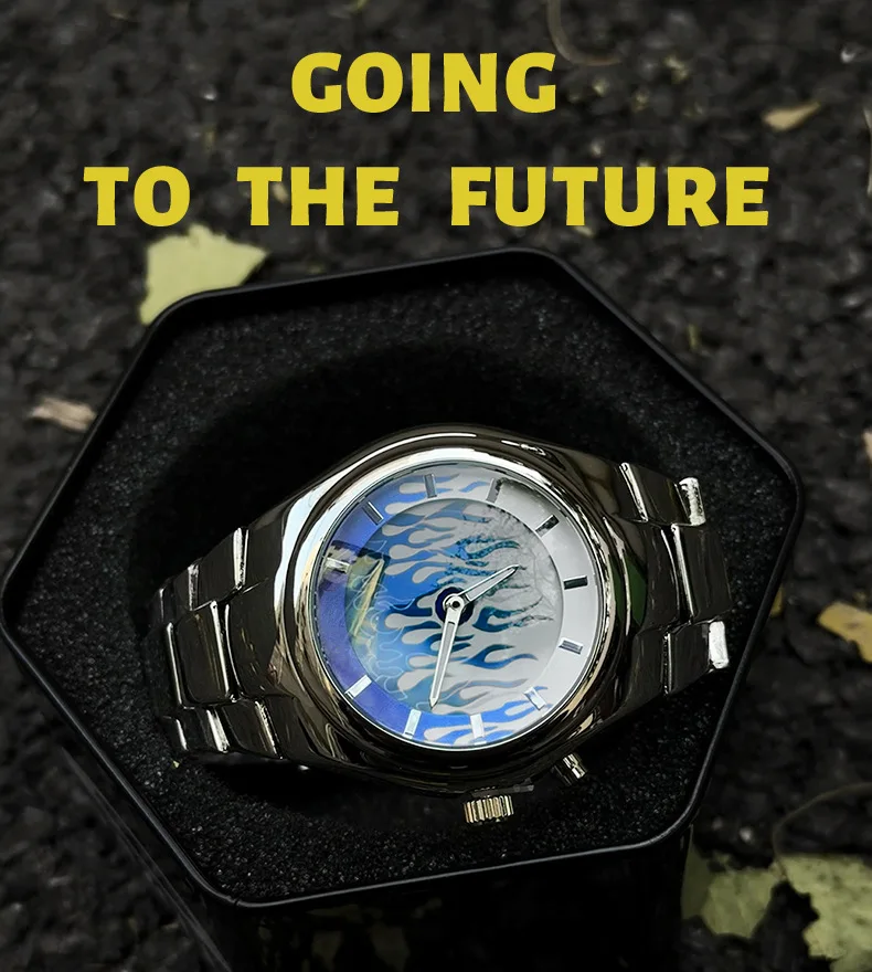 腕時計 y2k Y2k Quartz Watch Men's Blue Red Dynamic Men Watches Classic