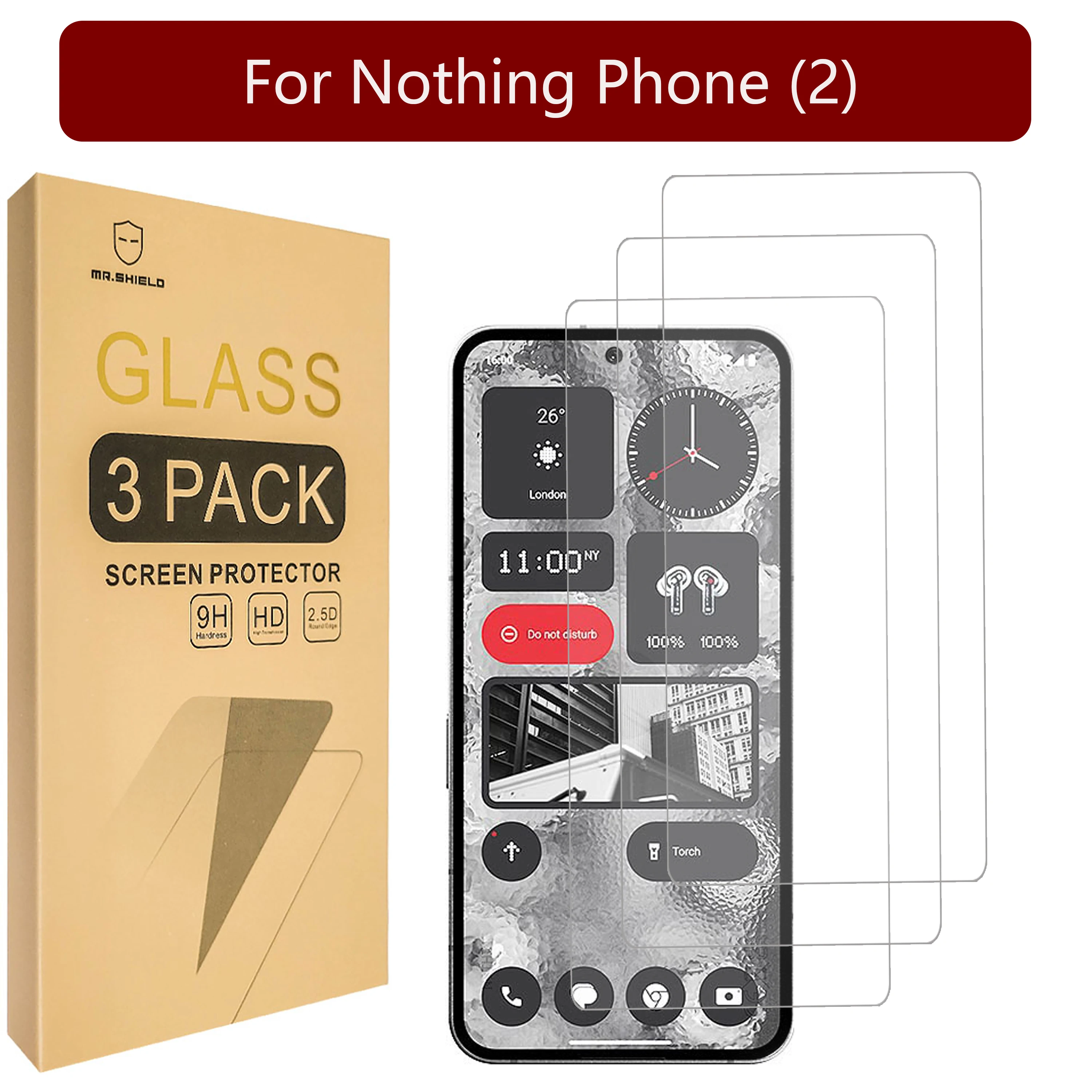 

Mr.Shield [3-Pack] Screen Protector For Cubot KingKong 9 [Tempered Glass] [Japan Glass with 9H Hardness] Screen Protector