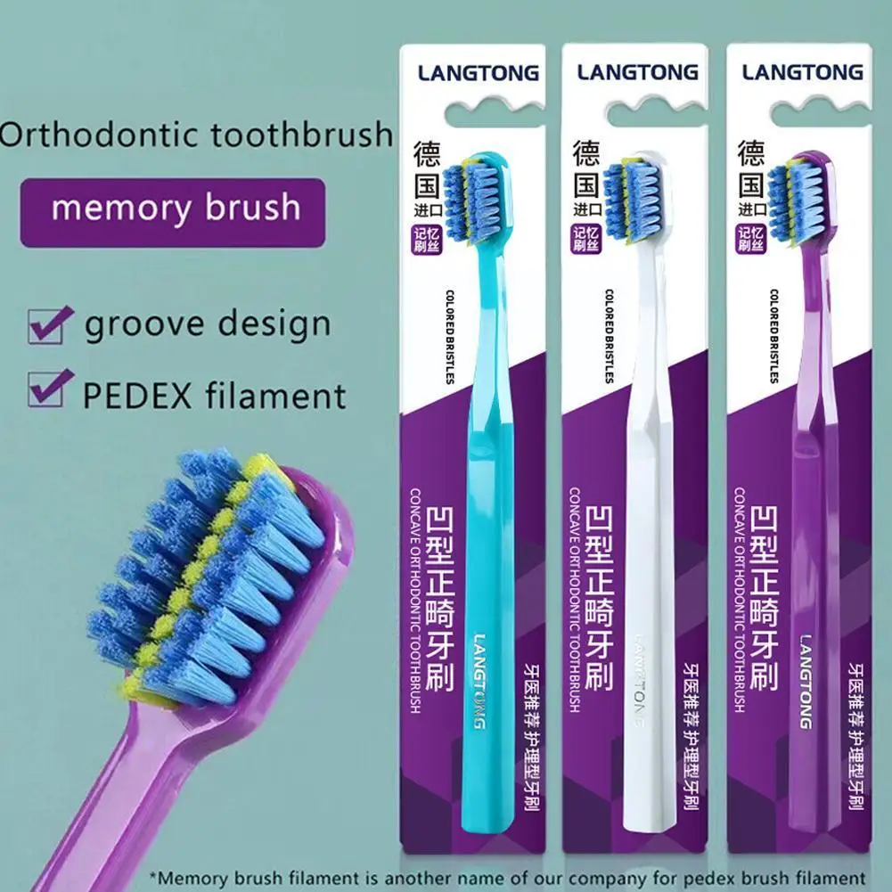 

1PC Clean Orthodontic Braces Adult Orthodontic Toothbrushes Dental Tooth Brush Soft Bristle Toothbrush For Oral Health Care B1T8