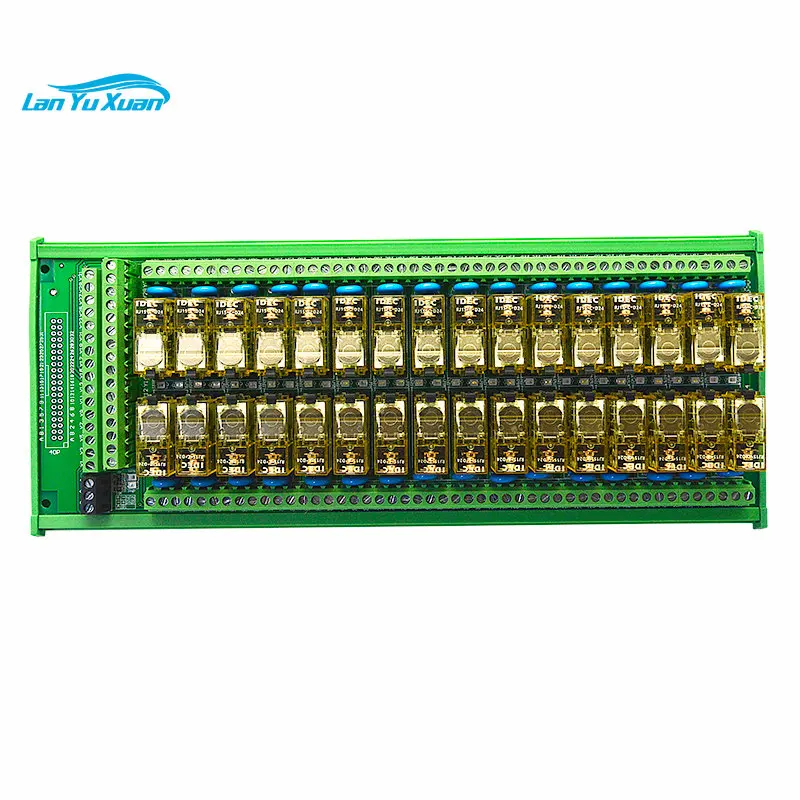 

Industrial Control Hequan 32 Channel Safety Relay Module With Current Feedback Two-stage Tube PLC Amplification Board