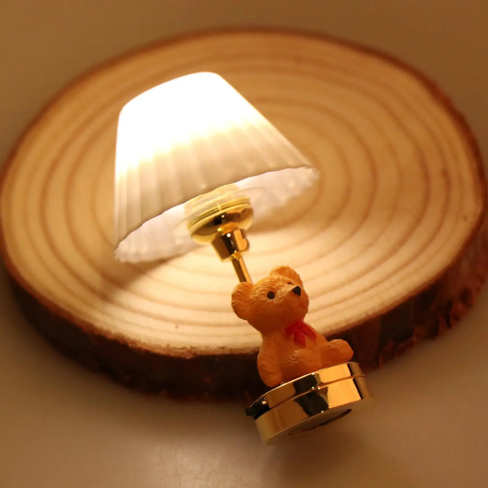 1:12 Dollhouse Table Lamp Scenery Supplies Micro Landscape Furniture Ornaments Metal Desk Light for Kitchen Dining Room Bedroom 3