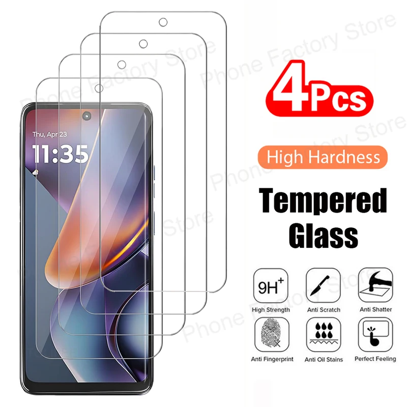Premium HD Clear Tempered Glass Screen Protector - 4 Pack