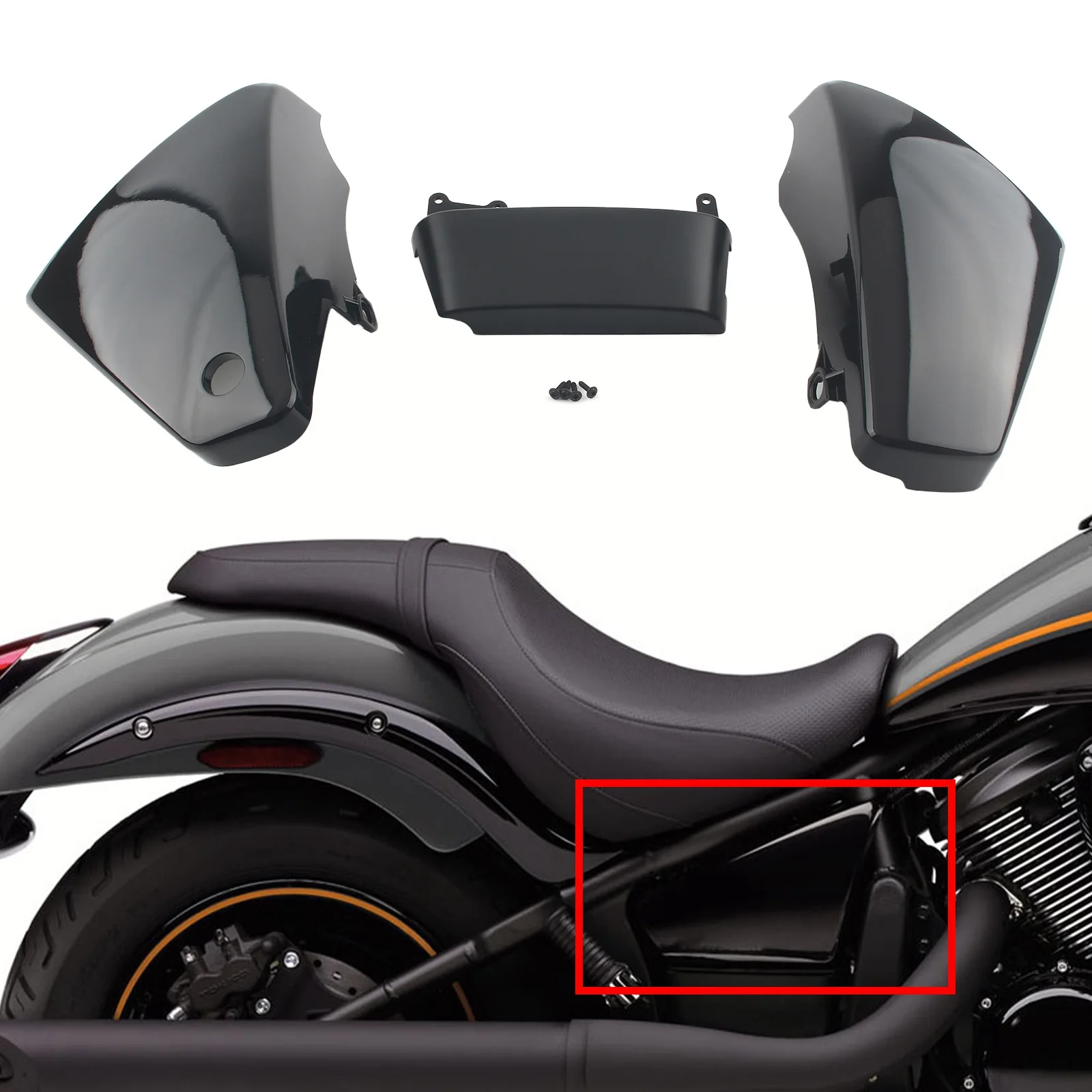 Motorcycle Accessories Body Protector Cover Fairing Battery Side Covers For Kawasaki  Vulcan 900 VN900 VN900C Custom 2006-2020 - AliExpress, image size:1600x1600