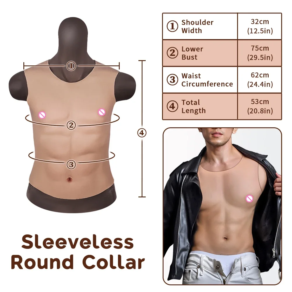 Silicone Abs OZSSLJJ Upgraded Silicone Muscle Suit, Realistic Fake