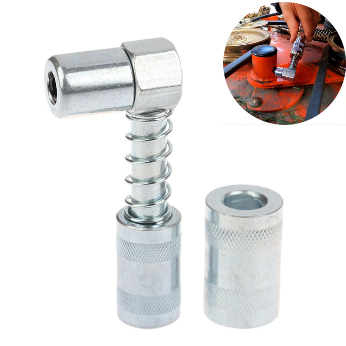 

Lubrication Tool Accessories 90 Degree Grease Coupler Fitting Tools Coupler Adapter Fitting Tool Grease Nozzle Prop