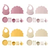 Color Kids Silicone Baby Feeding Set Cartoon Lion Shape Dishes Plate Sucker Spoon Fork Portable Bib Cup Placemat Baby Dinner Set 6