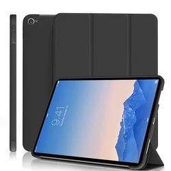 Premium PU Leather Tablet Case - Elegant Protective Cover for iPad 9.7 2017 (Soft Black)