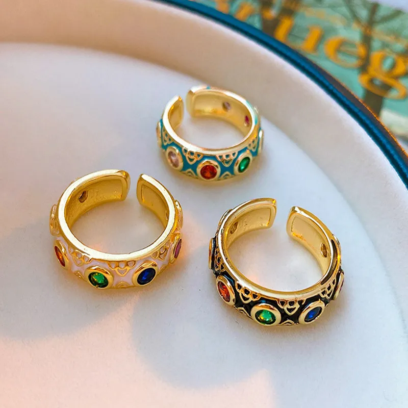 

Thai Silver Fashion Design Finger Ring Ring Opening Adjustable Ethnic Style Classic Men's and Women's Pair Ring