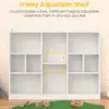 Vabches Kids Bookshelf Wood Children's Bookcase with Lots Storage Shelves Toy Storage Organizer Book Display Shelf for Kids Room 5