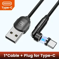 Magnetic 540° Rotating Fast Charging USB Cable - 1m (Type C Cable)