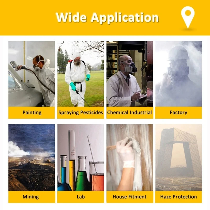 Gas Mask Face Respirator Gas Respirator Half Face Respirator Mask 6800 Anti-Fog Full Face Industrial Painting Spraying Safety Work Filter Formaldehyde Protection
