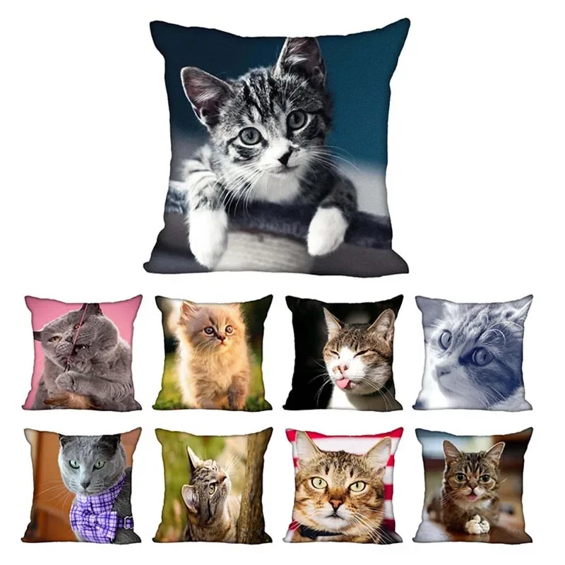 

Pillowcase Modern Home Cat Animal Living Room