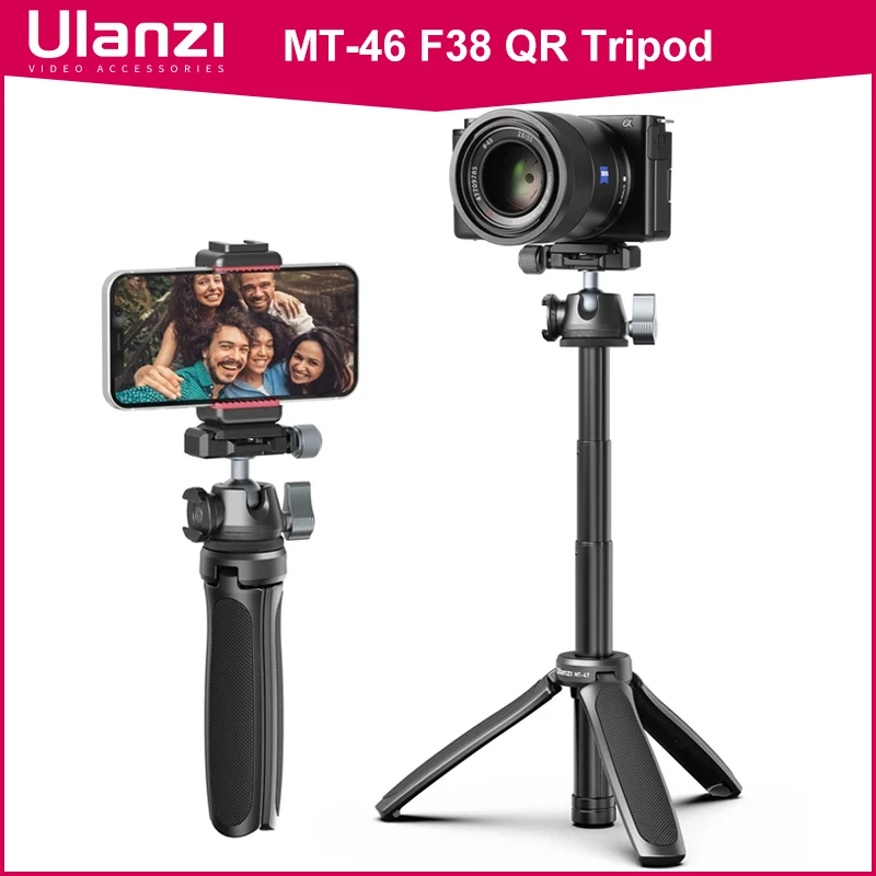 

Ulanzi MT-47 MT-46 Metal Tripod With Arca Swiss Quick Release Plate Clamp Quick For DSLR SLR Camera Smartphone Live Tripod