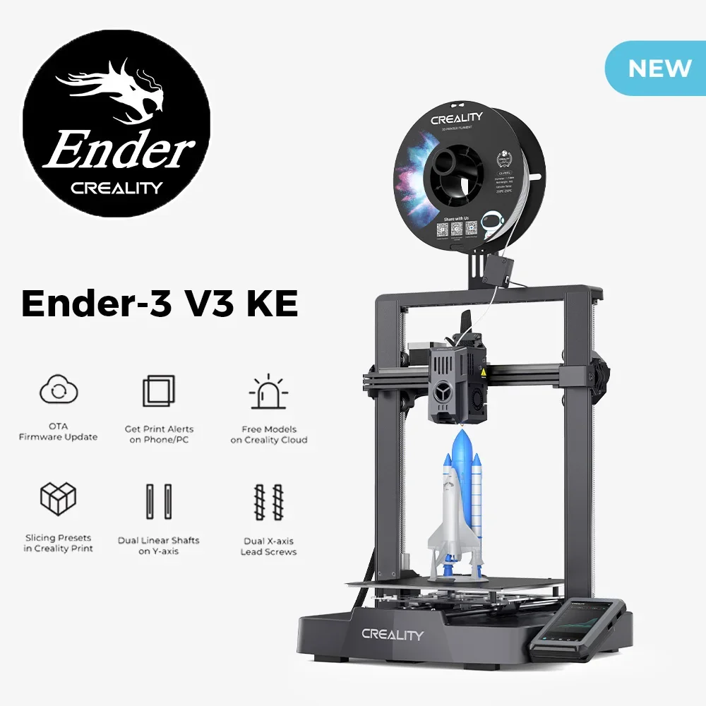 Creality 3D Ender-3 V3 Ke Printer Upgrade Sprinte Direct Drive Estrusore Vivavoce Livellamento Automatico 32 Bit Scheda Madre Silenziosa