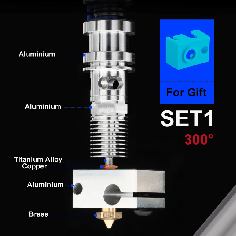 head printer epson Mellow Upgrade All Metal NF Smart-V6 V2.0 Hotend Titanium Heat Break Kit For V6 Hotend Prusa MK3 DDG Extruder 3D Printer the print head 3D Printer Parts & Accessories